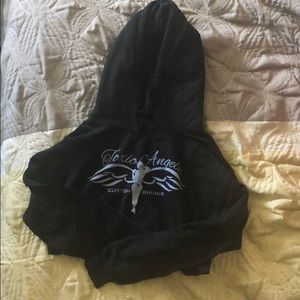 ToxicAngels crop hoodie